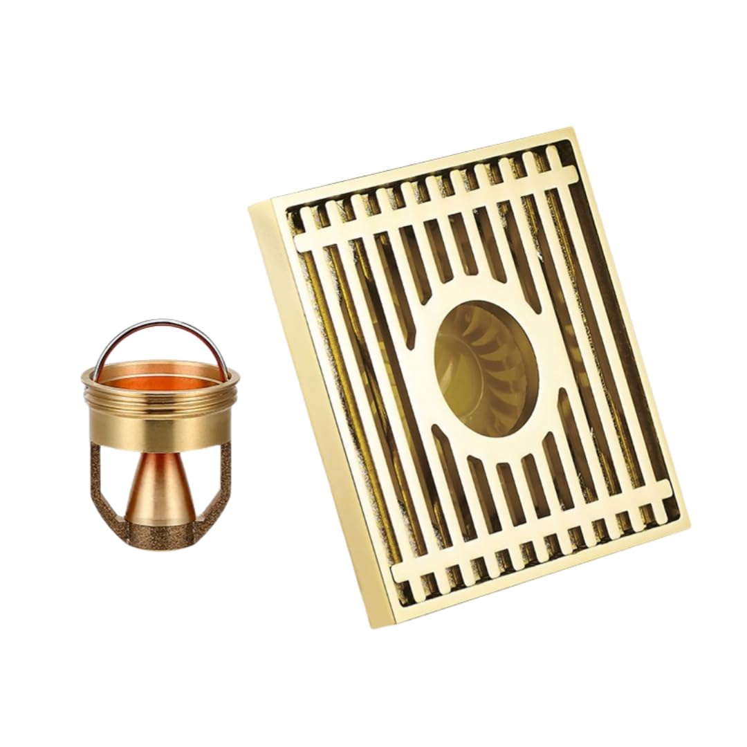 KJdxfhFH Bathroom floor drains, Invisible Floor Drain Pure Copper Washing Machine Deodorizing(Gold Dual Use,Magnetic levitation)
