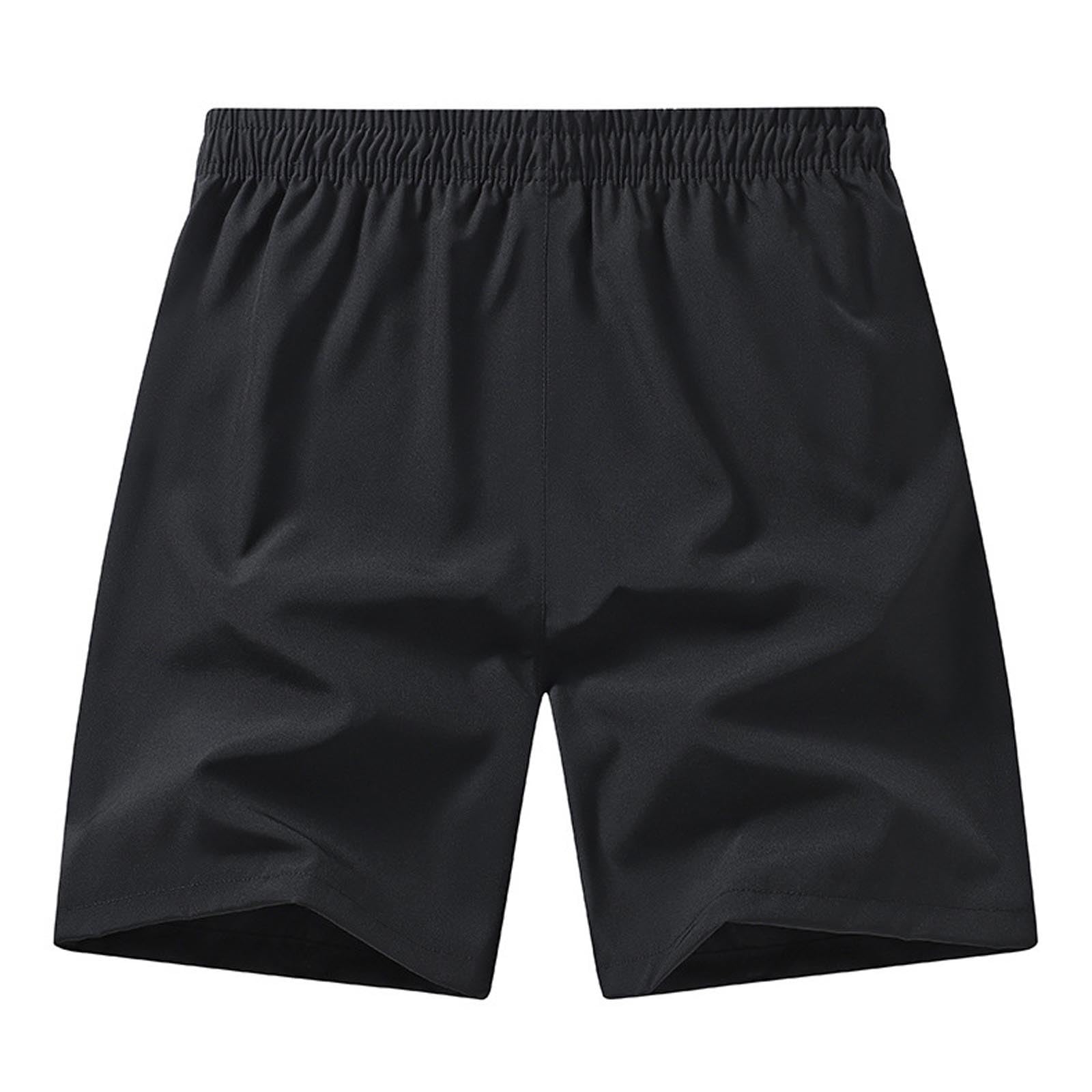 Gym Shorts for Men Quick Dry Athletic Workout Hiking Shorts Casual Elastic Waist Beach Short Pants with Zipper Pockets — view 6