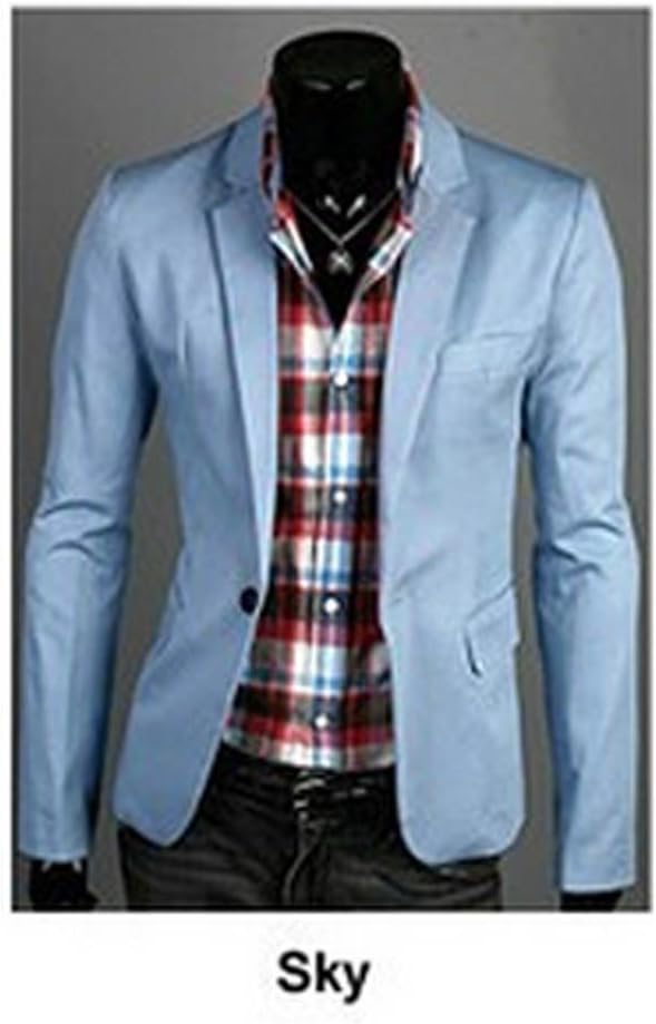 Suits Mens Casual One Button Suits Top Design Sexy Slim FIT Jacket Coats Suits XXL