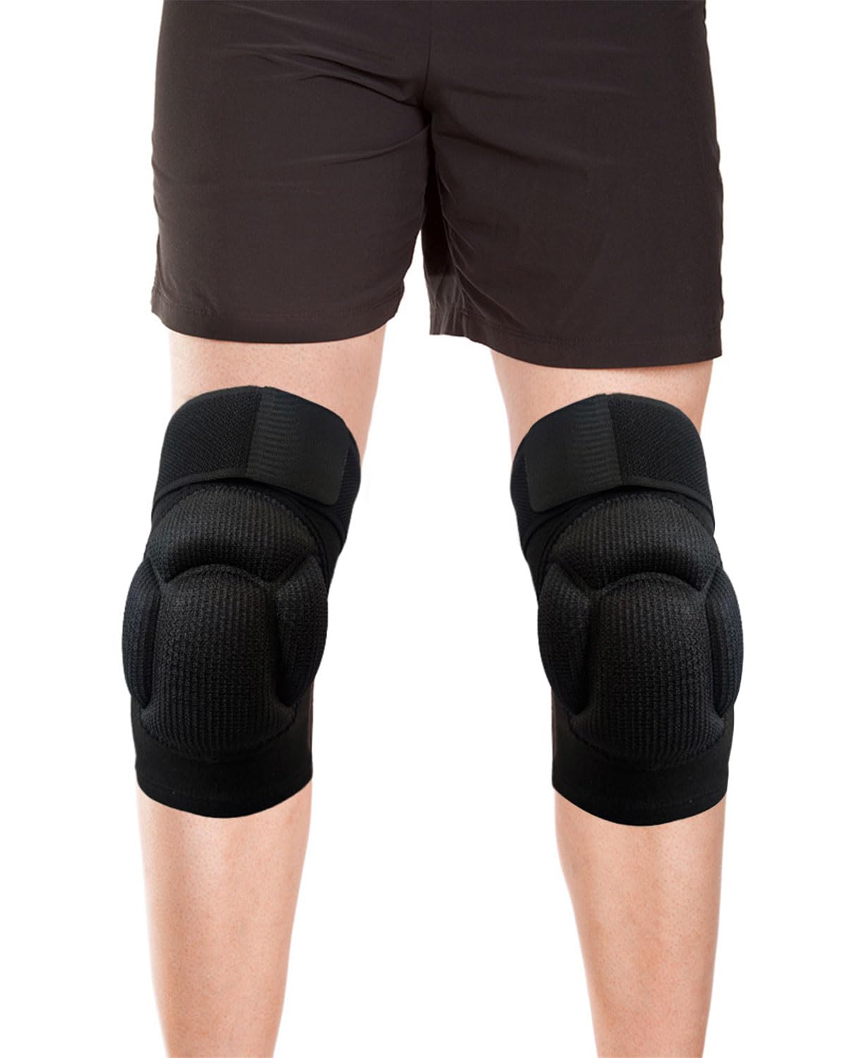Massmot 1Pair Knee Pads with Non-Slip Bandage, Protective Knee Pads, Thick Sponge Anti-slip, Collision Avoidance Knee Sleeve (M) 4