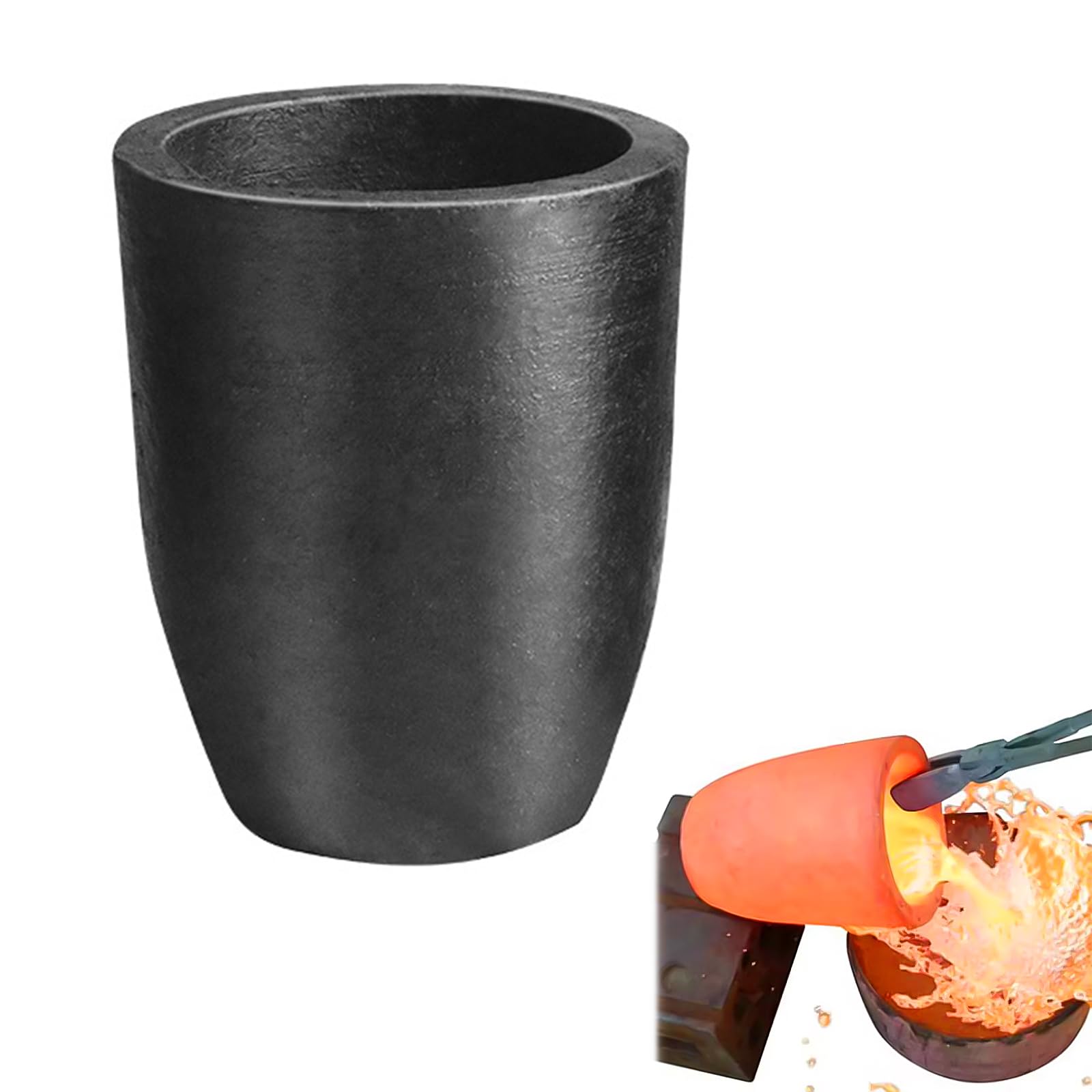 Creuset en graphite en carbure de silicium pour fonderie en carbure de silicium, creuset pour faire fondre le métal, fondre le coulage, finition or, argent, cuivre, laiton, aluminium