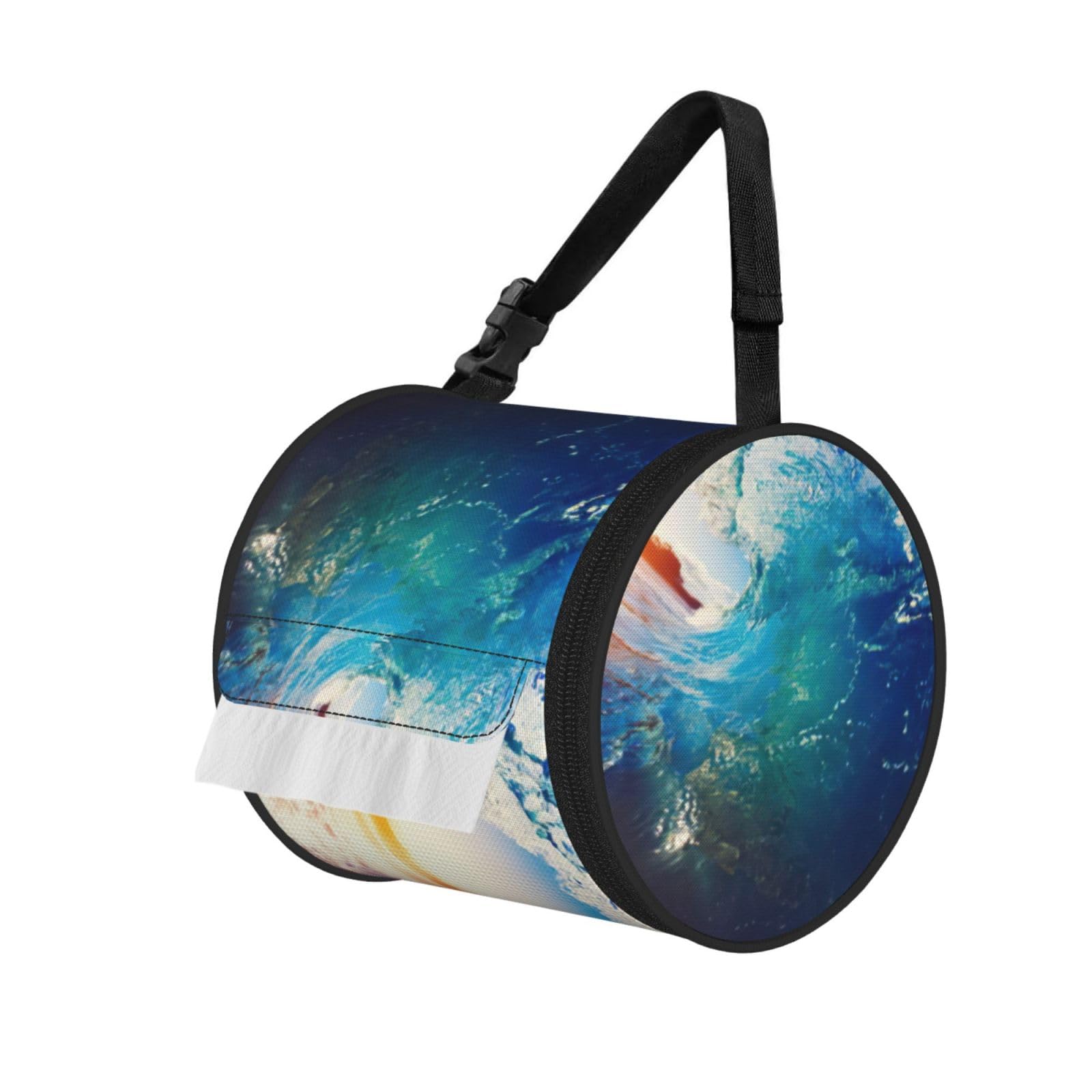 Sunset Sea Surfing Seascape Print Fashion Tissues Organizer Box, Hanging Tissue Holder For Purse Coins For Car Office Daily Outing