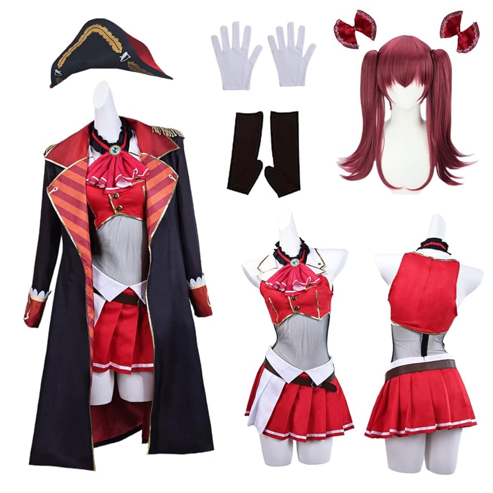 ウィッグ付き 宝鐘マリン コスプレ衣装 Amazon.co.jp: LUCKYCOS 宝鐘マリン コスプレ衣装 ほうしょう