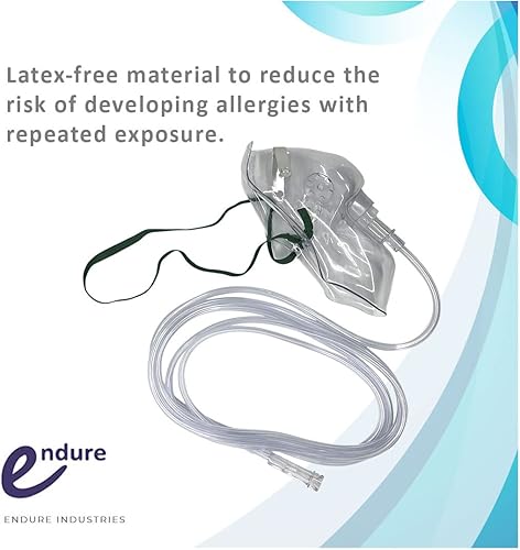 Miniatura 4 de Máscara de oxígeno alargado, paquete de 5 (adulto)