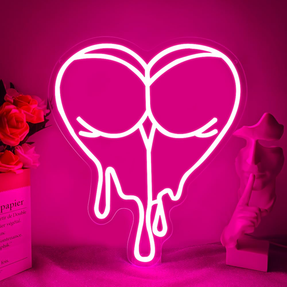 Body Neon Sign for Wall Decor Pink Women's Body LED Sign for Wall Lights LED Sexy Lady Peach Neon Lamp Dimmable USB Powered for Girls Room Bar Men Cave Bedroom — image 1