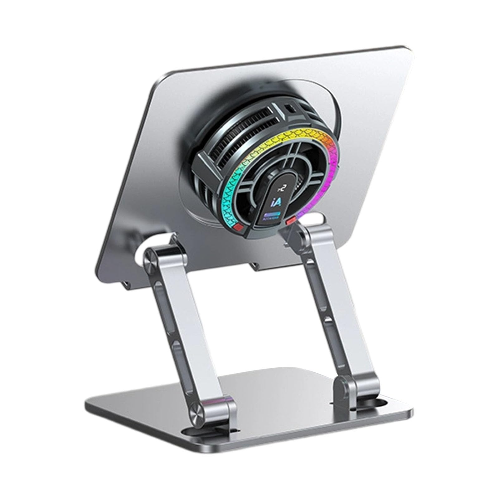 Supporto ergonomico per tablet con raffreddamento magnetico Base stabilizzante in lega alluminio Soluzione riduzione del calore per supporto raffreddamento per tablet in lega alluminio