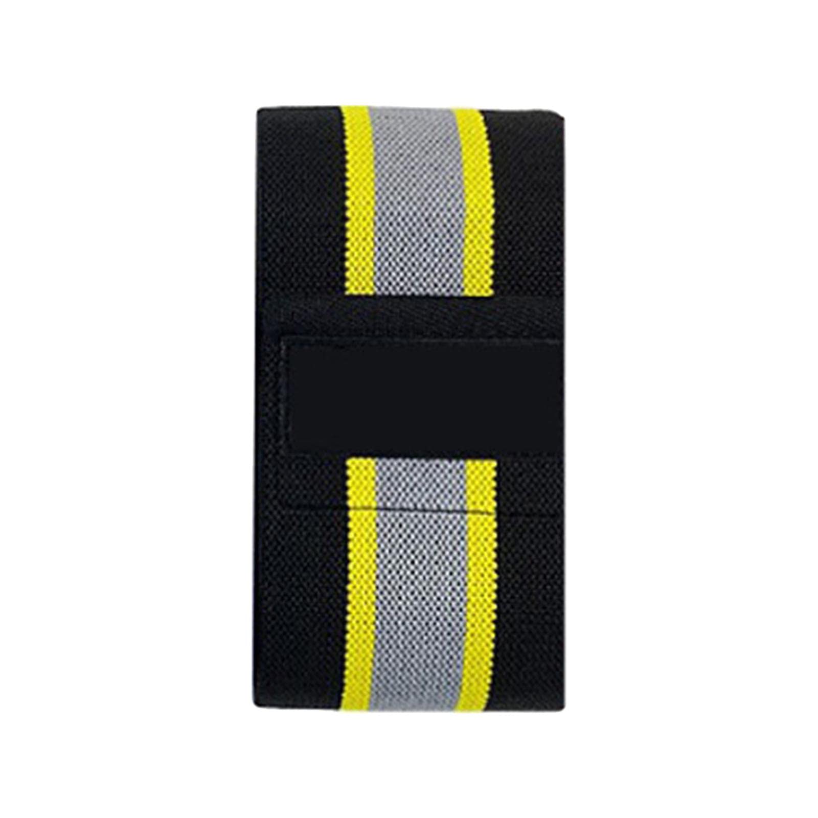 NIVAA Knee Wrap Bandage Portable Multifunctional 1 Piece for Squat Gym Working Out Black Yellow Gray-image-18