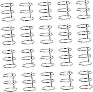 Tofficu 20 peças de prendedor de fichário de folhas soltas fichário de metal fichário individual fichário argolas fichário de folhas soltas bobinas para caderno de escrever fichário