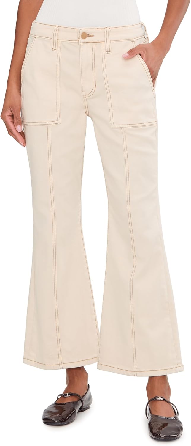 Liverpool Los Angeles 28" Hannah Mid-Rise Flare Jeans with Utility Details