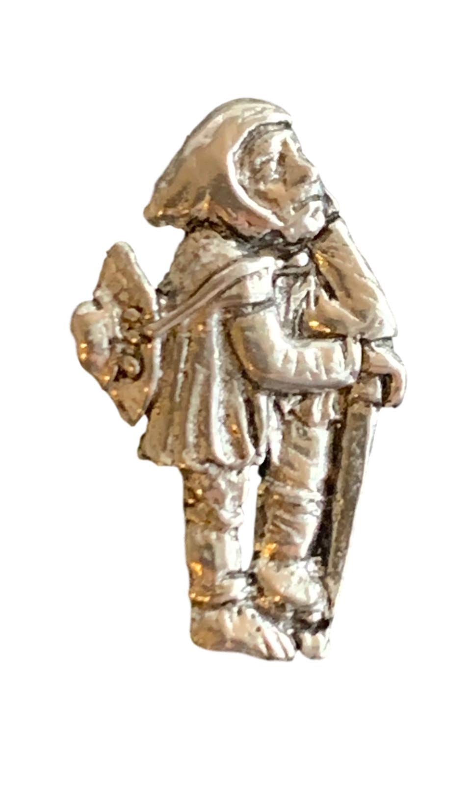 Smartbadge® Medieval Pilgrim Handmade Pewter Lapel Pin Badge + 59mm Button Badge