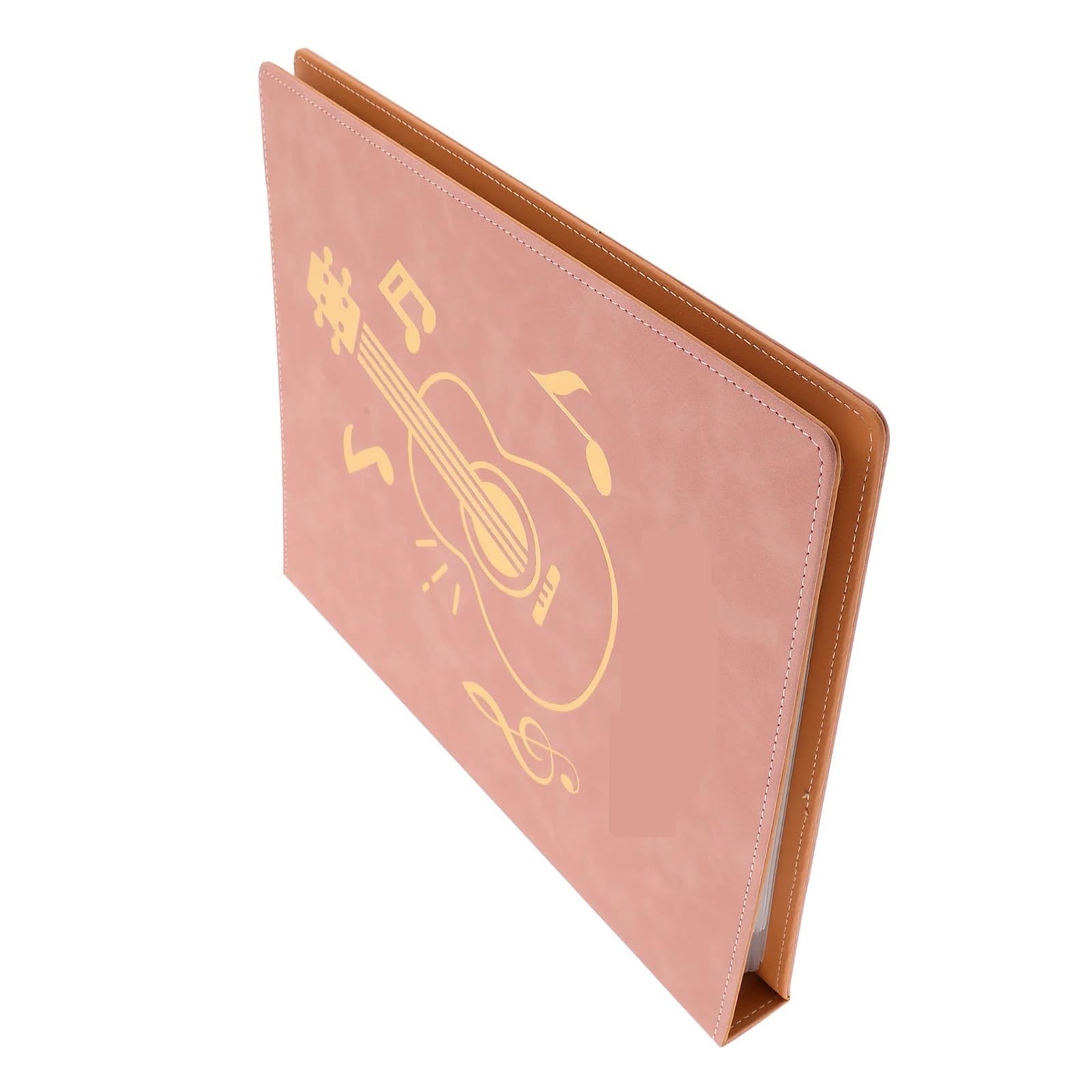 Carpeta de partituras A4 rosa, páginas portátiles no reflectantes, 33x26,5x3,5 cm
