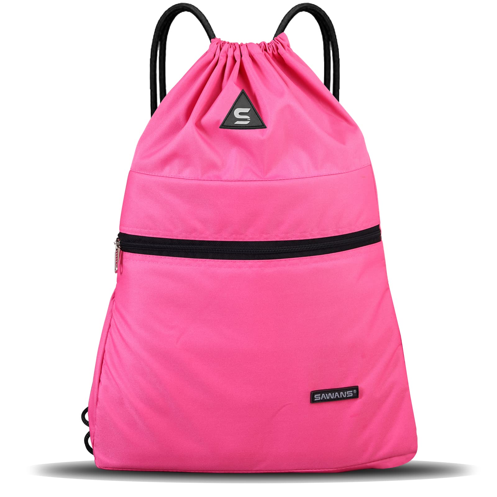 SAWANS Bolsa deportiva de gimnasio con cordón, bolsa impermeable con bolsillo para mujeres y hombres, kit de viaje para senderismo, escuela, estudiantes, bolsa de polietileno al aire libre, natación — view 7