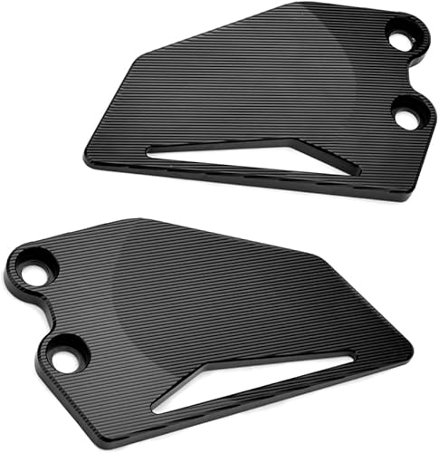 Accesorios de motocicleta - Estriberas delanteras y traseras, protector de placas de talón para KTM Duke 390, 250, 200, 125 '17-'23 (negro,