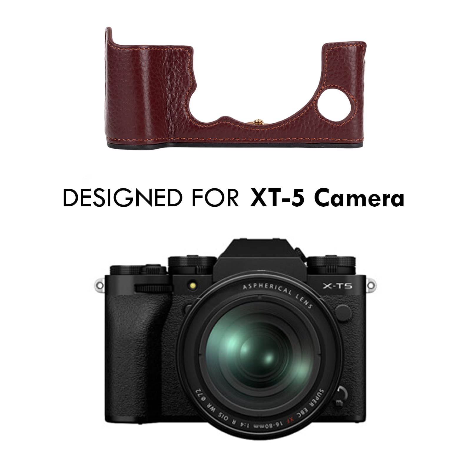 Amazon.com : Rieibi Fuji XT5 Case - Quality Genuine Leather Half