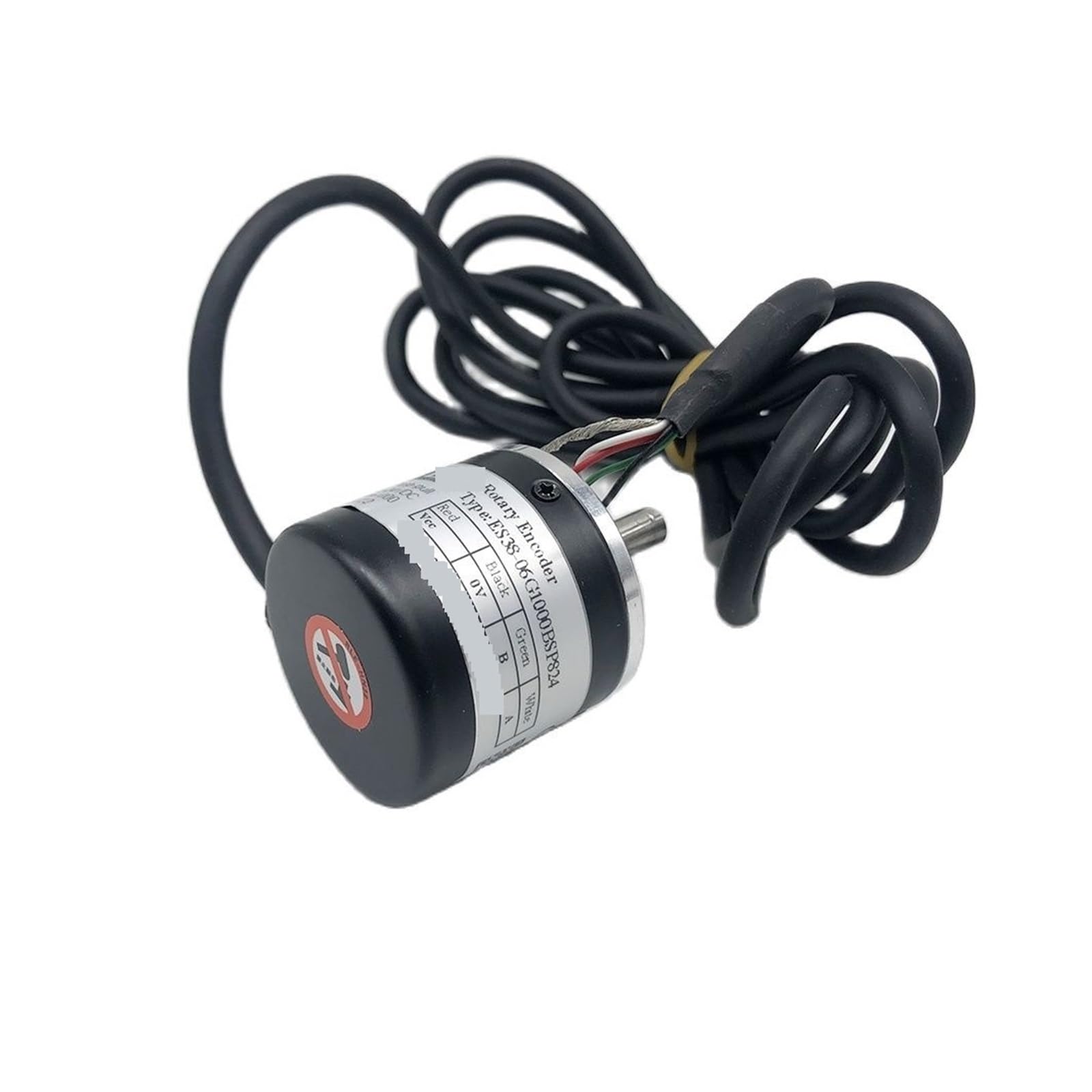 Codificador rotativo incremental, PNP Push Pull AB Codificador Rotatorio Incremental De Eje Bifásico De 6 Mm 100 200 360 400 500 600 1000 Pulse ES38(1000ppr)
