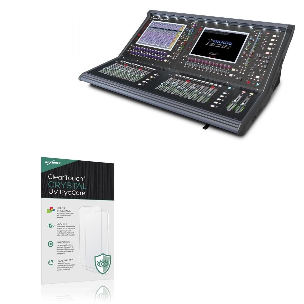 BoxWave Screen Protector Compatible With DiGiCo SD12 - ClearTouch Crystal Anti-UV EyeCare (2-Pack), Filters out Harmful Blue Light Reduce Fatigue