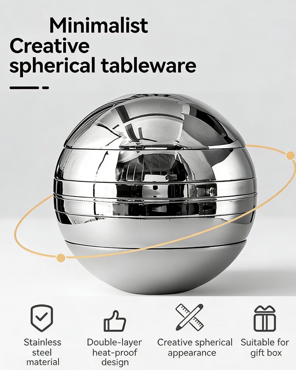 Juego de platos divididos de acero inoxidable 304, 7 bandejas de servir reutilizables con aislamiento de doble capa para cocina, hogar, restaurante, comedor