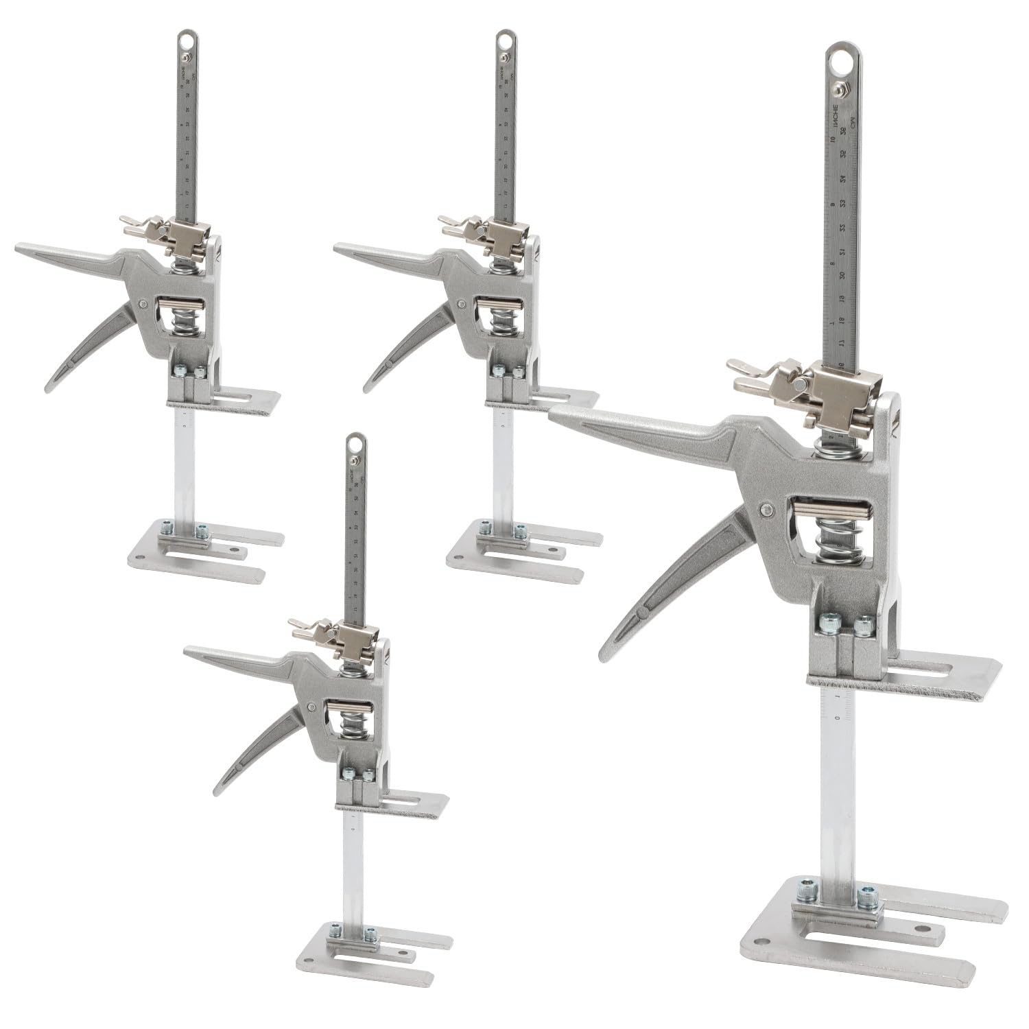 4 Stück 30cm Arbeitssparender Arm, Ganzmetall Hebewerkzeug 150kg Kapazität, Arm Handwerkzeugheber mit Skala, Hebevorrichtung für Möbel, Tür, Präzise Kontrolle bei langsamem/schnellem Abstieg