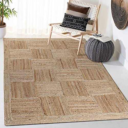 Tapete Trenzado de Yute Natural 2x3 Pies Beige miniatura 2