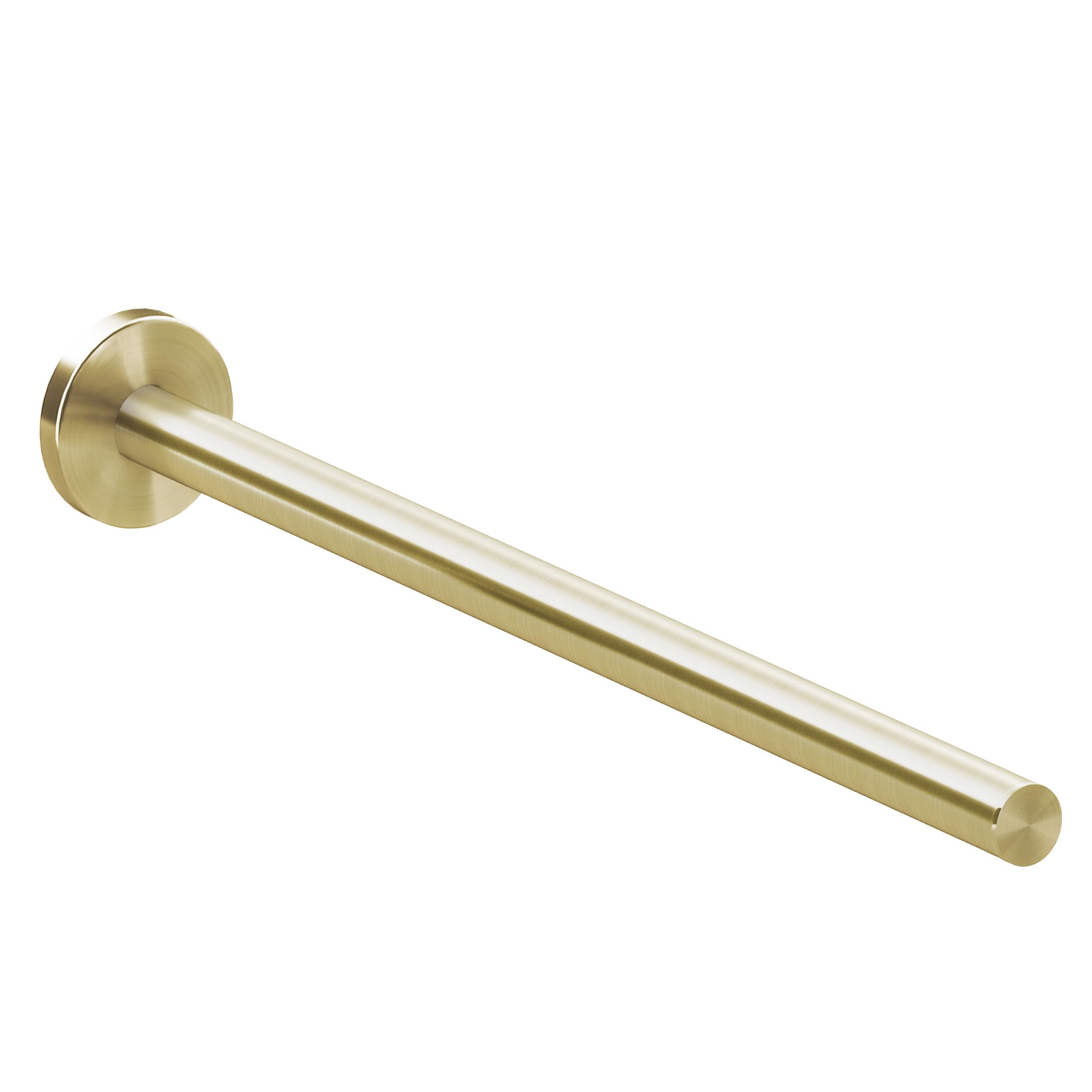COSMIC Architect SP Toallero de Pared de Un Solo Brazo Fabricado en Metal de Estilo Minimalista. Barra de Toalla para Baño con Montaje Mediante Tornillería de Color Oro Cepillado