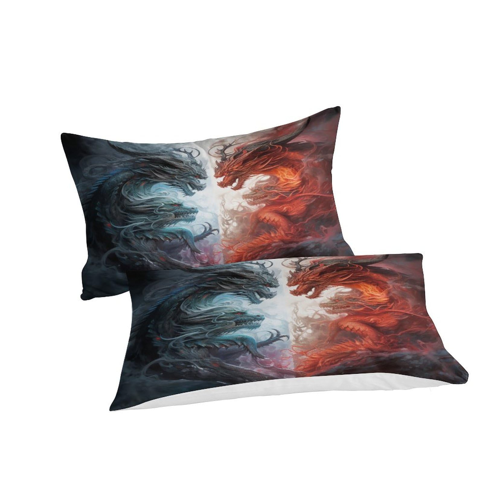 Stampato in 3D Loong cinese Copertina Stampata Microfibra Disegnata Biancheria Da Letto Con Chiusura A Cerniera Con 2 Federe,King（220x240cm）, Per Ragazzi Adulti