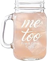Vista 6 de Let's Make Memories Personalized I Do, Me Too Glass Mason Jar Set-Rustic Wedding Gift-Bride & Groom