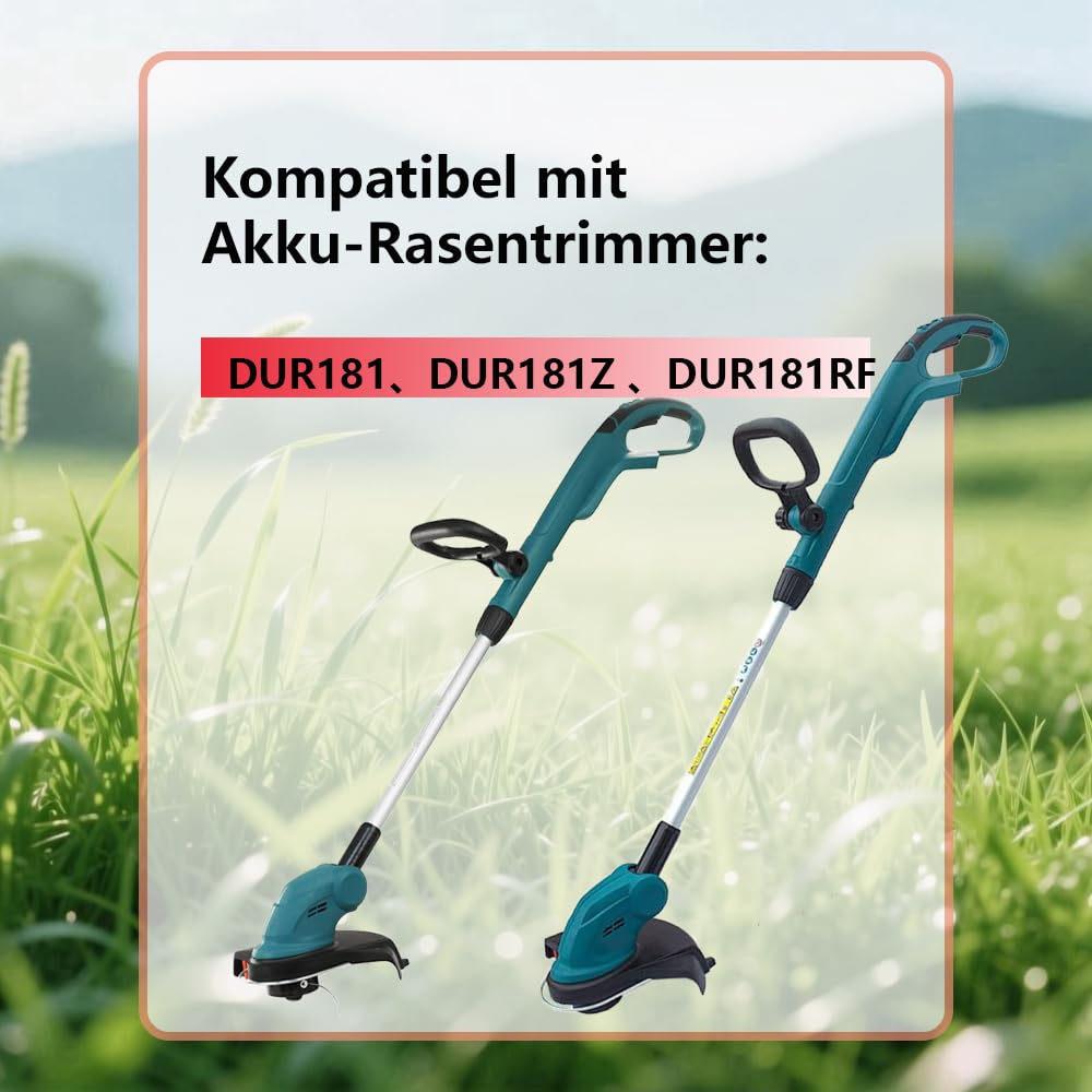 Rasentrimmer Fadenspule 195858-1/196146-9, Kompatibel mit makita Rasentrimmer,für makita Rasentrimmer DUR181、DUR181Z 、DUR181RF，für makita rasentrimmer spule