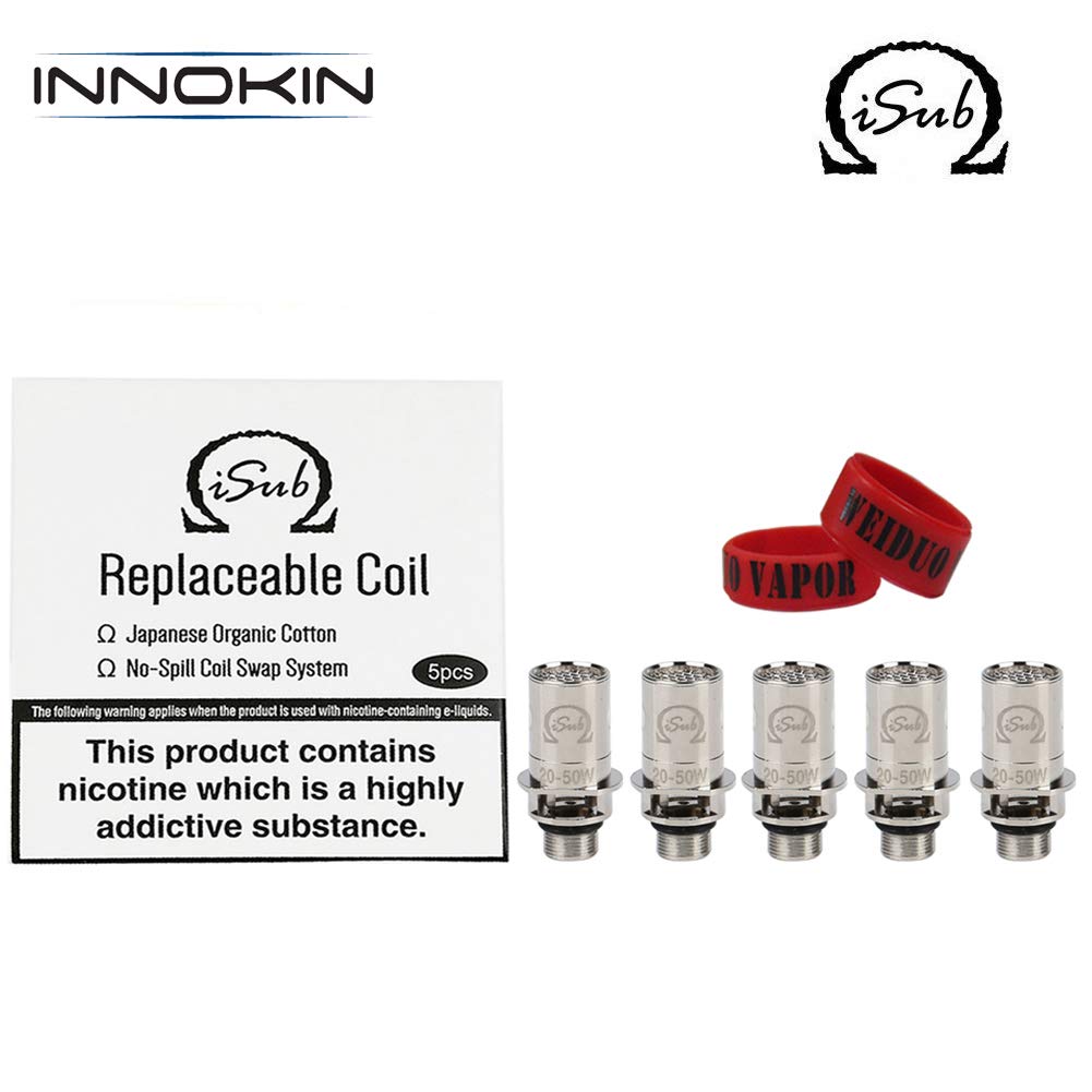 Innokin 5 Pcs Isub Coils 0 2 Ohm Repaceable For Isub S V Ve Apex Apex Mini Tank Cool Fire Iv Isub Starter Kit Smartbox Starter Kit W Pack Of 2 Weiduo Vape Bands Buy Online In Bahamas