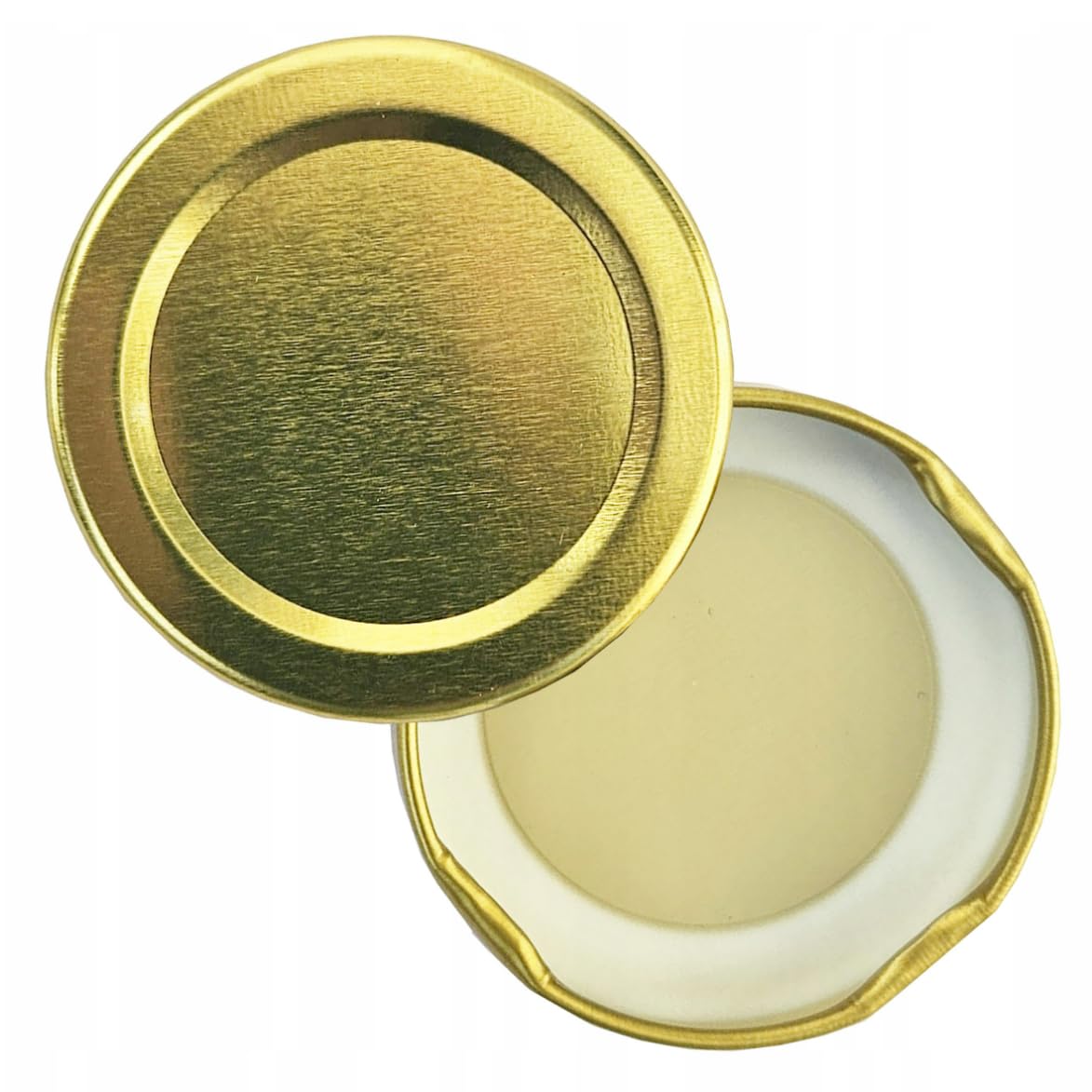 Glass Jar Lids Gold 53mm Twist Off Metal Replacement Jam Honey Pickle Preserving Caps For Samll Jars (20)