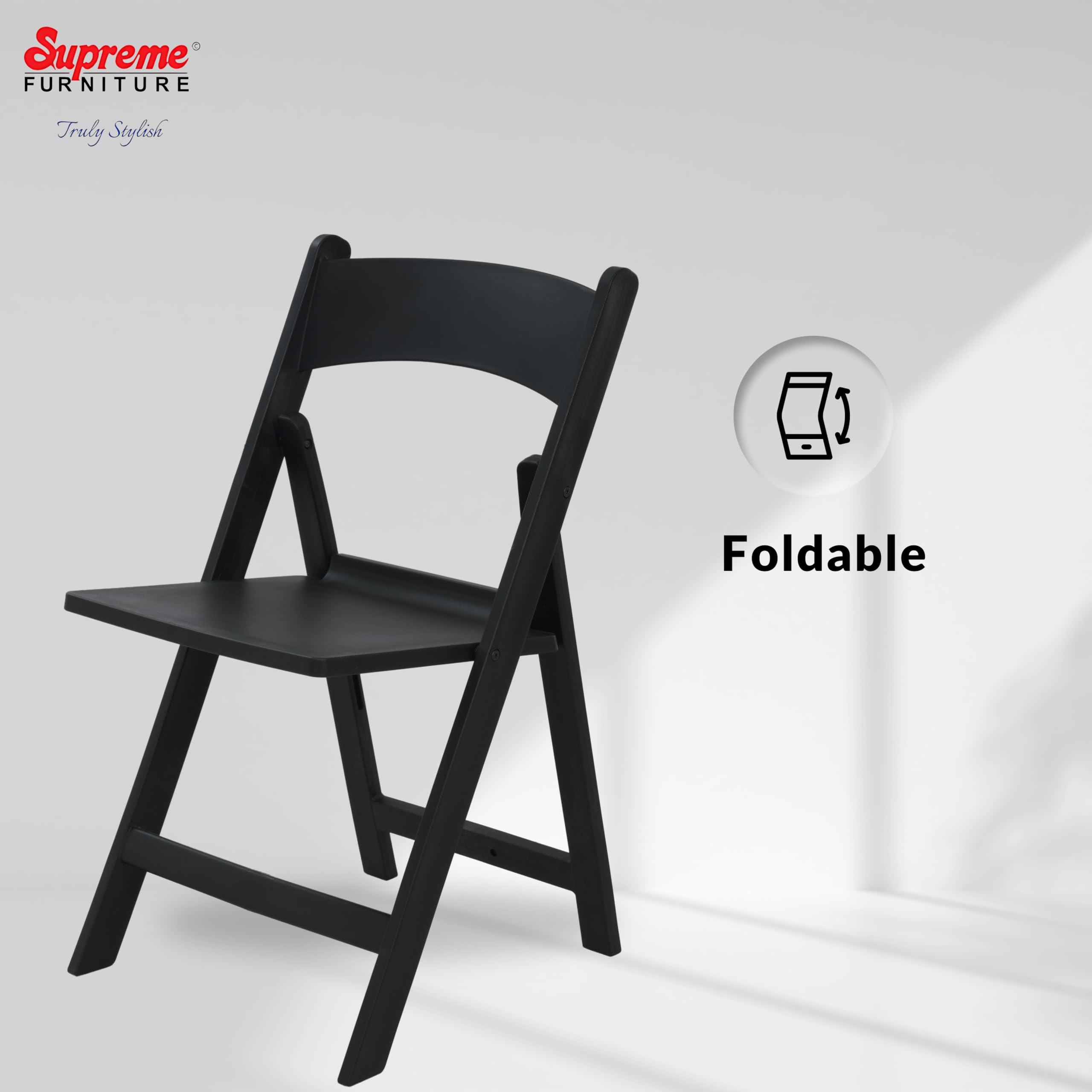 Supreme Furniture Joy Foldable Plastic Chair Set of 4 |40 Months