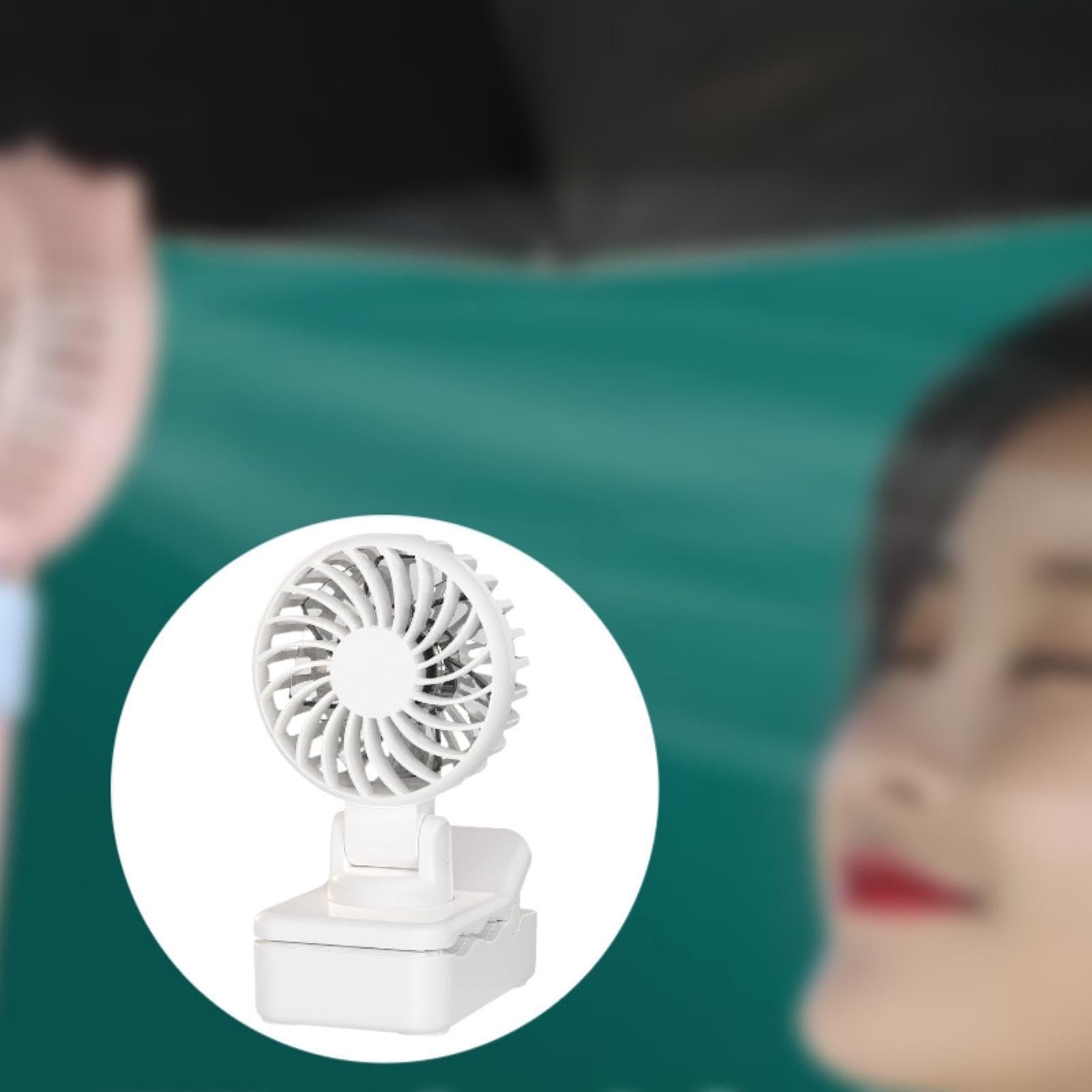 Mini Ventilatore a Clip da Scrivania, Comodo con 3 velocità Regolabili, Ideale Come Regalo Estivo, Piccolo E Rinfrescante per Cucina, Campeggio, Pesca, Bianco