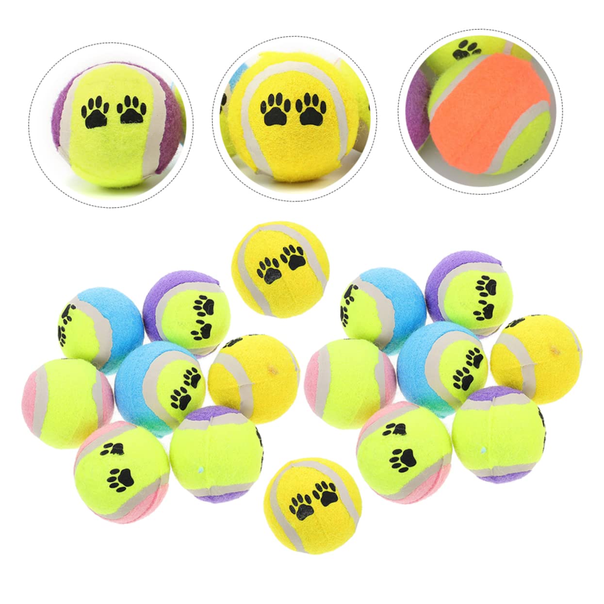 Yardwe 16stücke Hundeball Aus Gummimaterial Bissfester Apportierball Für Kleine Und Mittelgroße Hunde Spielbares Hundespielzeug Für Drinnen Und Draußen Geeignet Als Kauspielzeug Für Welpe