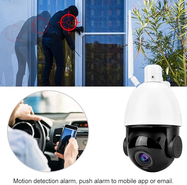 Telecamera di sicurezza Ptz Outdoor 30x Zoom Telecamera dome impermeabile Wifi Night Vision   Intelligent Motion Detection Alarm   Motion Tracking   Controllo AAP Supporto 128G Tf   Two Way Voieu
