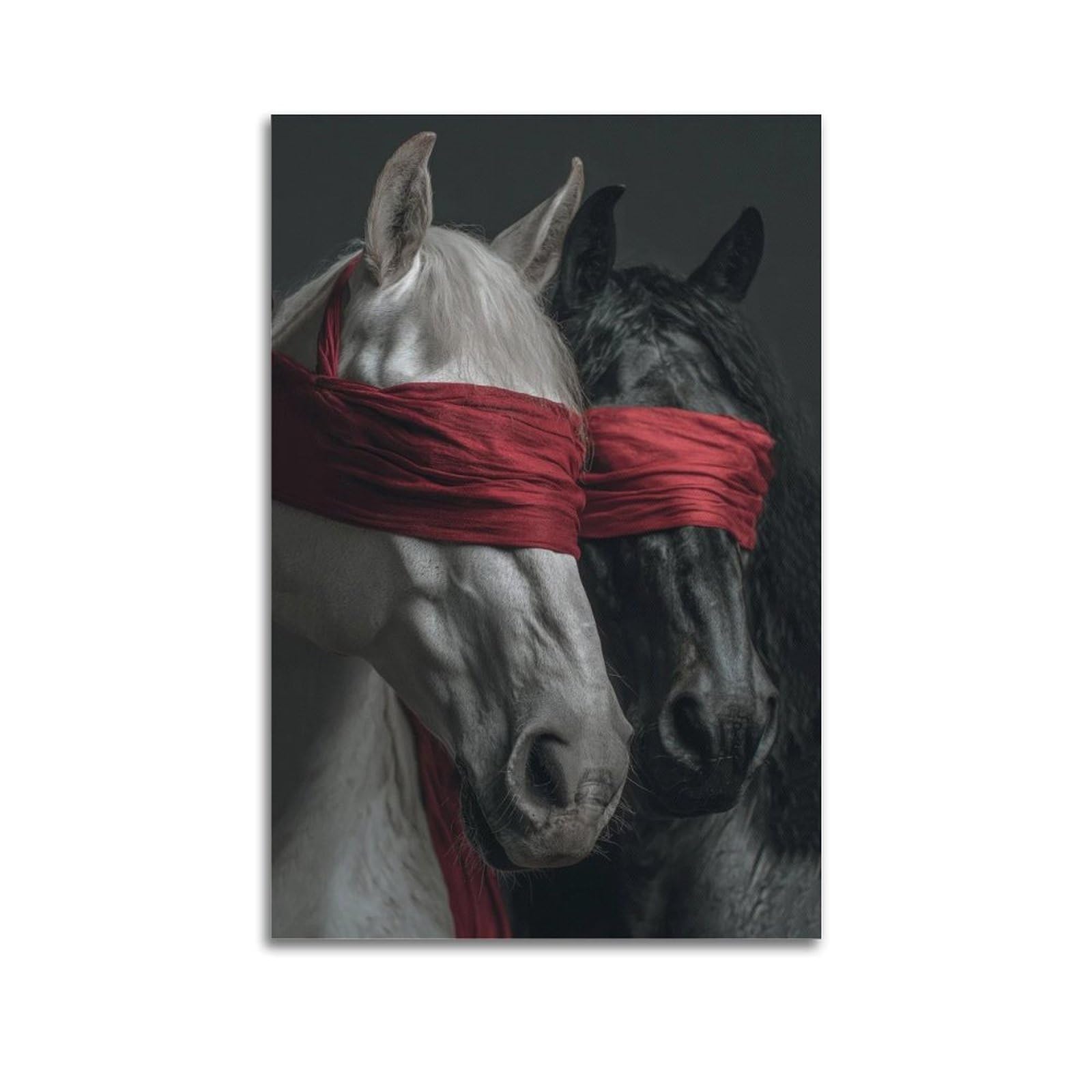Xkuga Boys Unframe-Style Surealist Horse Poster Zen-Inspired Symbols Primal Power Modern Decorative Canvas Prints - Ideal Wall Art For Family, Man Cave, Game Room, & Girls Bedroom 20X30inch(50X75cm)