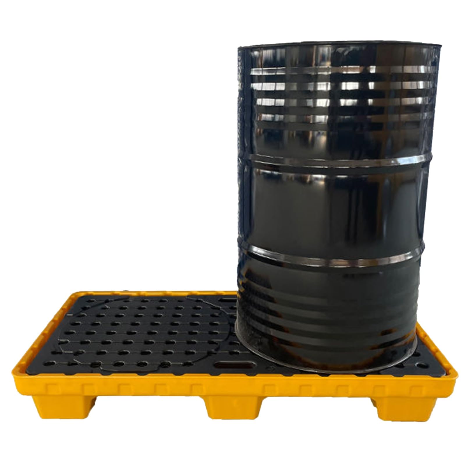 QUSYZD Leakproof Spill Containment Tray, Industrial Modular Platform with Grates for Paint Buckets, Durable Polyethylene Storage Solution for Warehouses & Garages -,49.21x25.59x6.69in/125x65x17CM