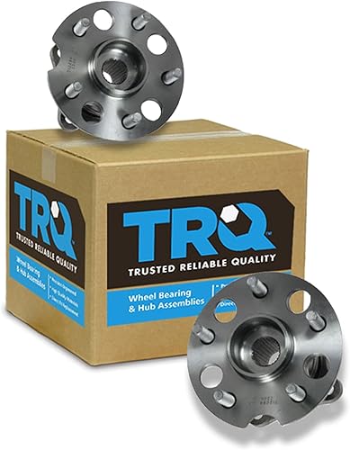 Vista 109 de TRQ Juego de Rodamientos de Rueda y Cubierta de Llanta Trasera para Conductor y Pasajero 2 Piezas Compatible con Infiniti G35 2003-2006 2007 G35