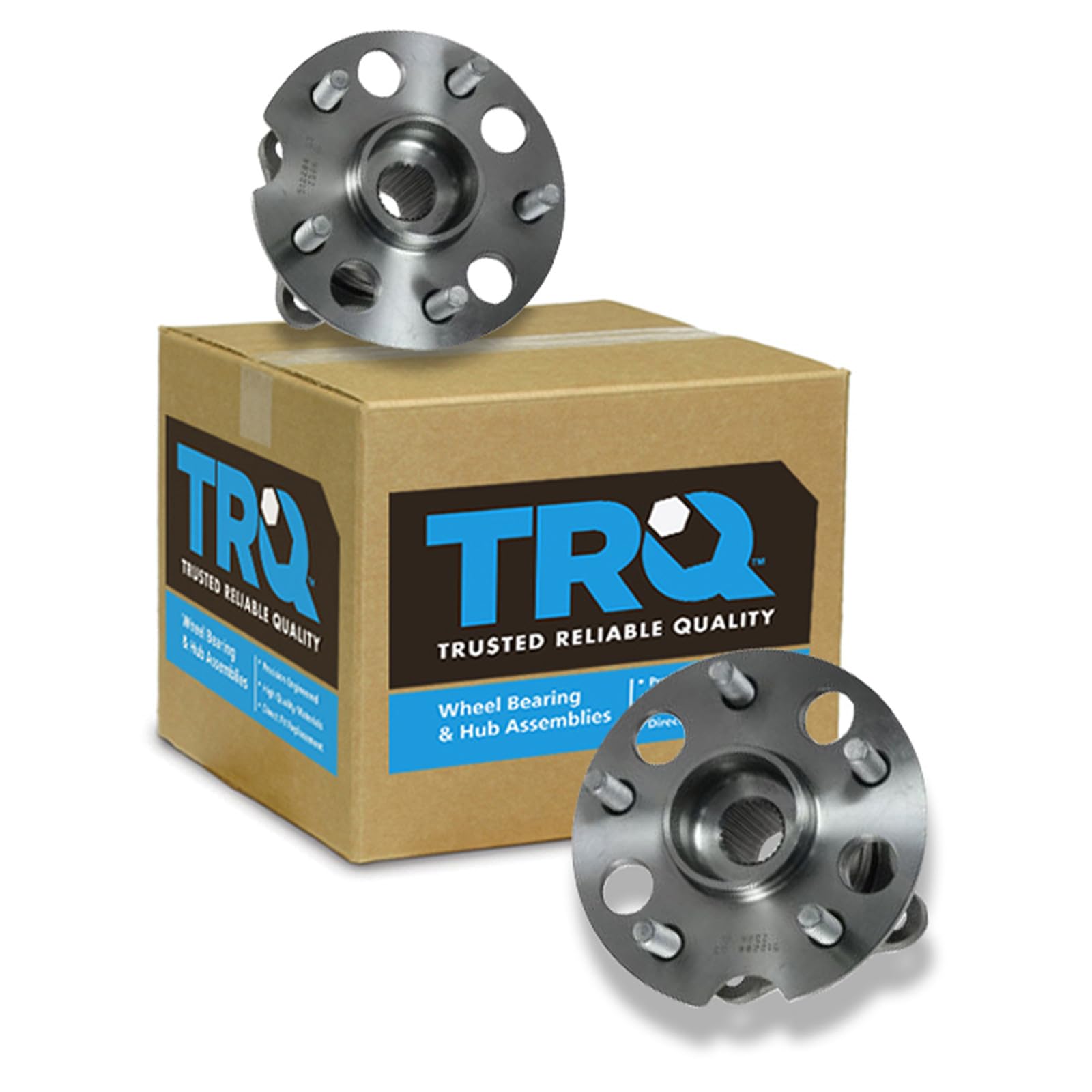 TRQ Rear Left and Right Wheel Bearing and Hub Assembly Set 2 Piece