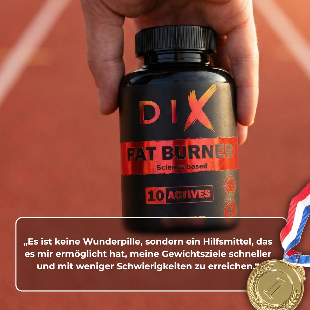 Fettverbrenner | Basierend auf wissenschaftlichen Studien | Hochdosiert | Wirksame Inhaltsstoffe | Erhöhter Stoffwechsel | Fette abbauen | + Energie | Appetitzügler|