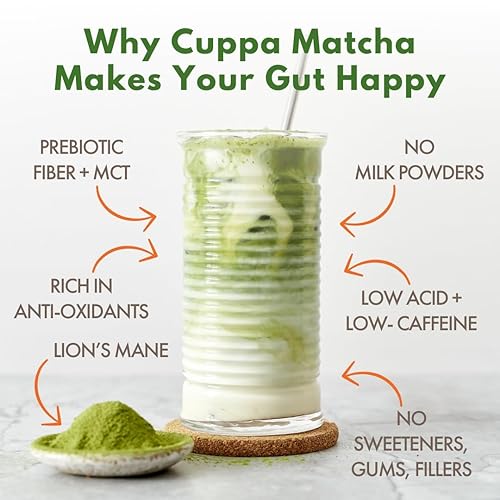 Miniatura 6 de Cuppa - Matcha saludable de hongos con melena de león y ashwagandha para energía y concentración durante todo el día, sin choques ni nerviosismo,