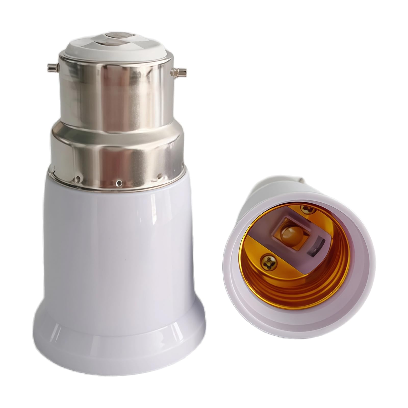 Bbajszx Screw Socket Adapter Converts B22 Bulbs to E27 Bases Space Saving Design for Home Commercial Lighting Light Bulb Socket Converter