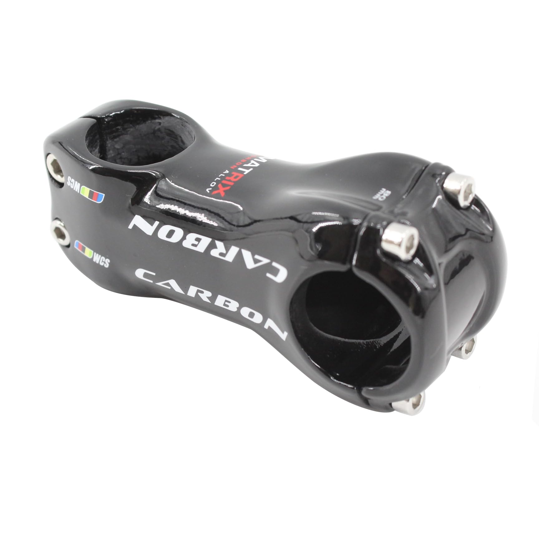 JIASHUNHE Bike Stem Road Mountain Bike Full Carbon Fibre Stem Bicycle 6 17 Angle Degrees Light Parts 31.8 * 70-130mm(17 degree 100mm)