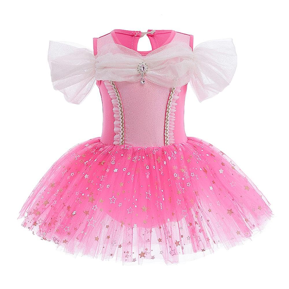 Lito Angels Princess Aurora Ballerina Costume Ballet Leotard with Tutu Dress for Kids Girls Fancy Dance Wear Outfit Age 18-24 Months (Tag Number 90)