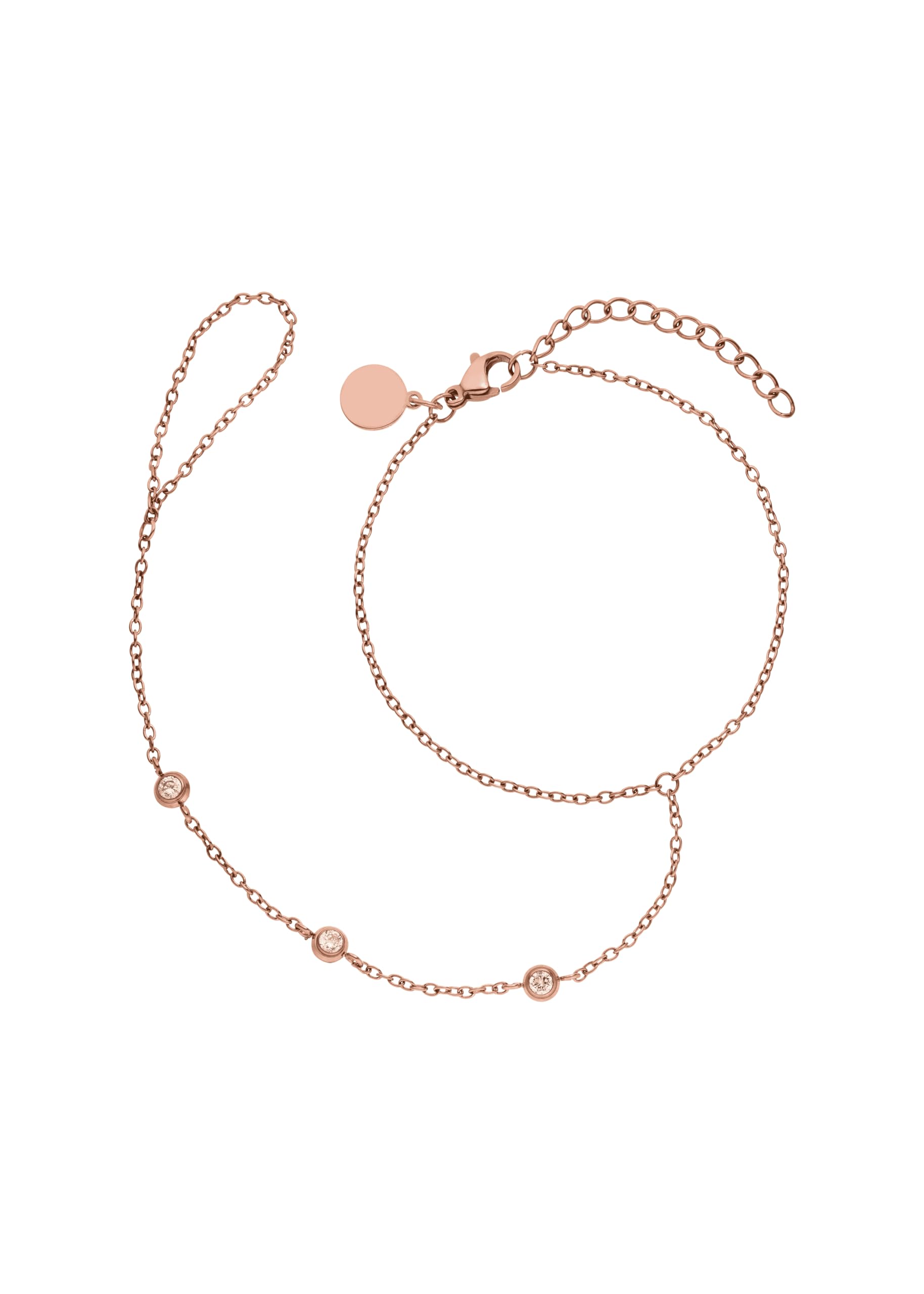 Purelei Infinity Handkette filigranes Design Zirkoniasteinchen wasserfest verstellbar Edelstahl 14K vergoldet 18K rosévergoldet silberfarben