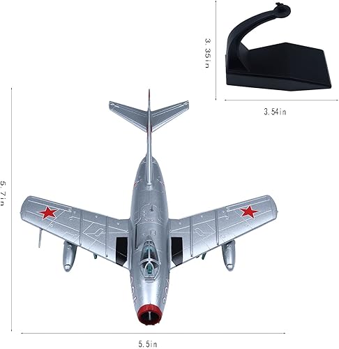 Miniatura 4 de Avión de combate MiG-15 Avión de Metal Modelo 172 Avión Militar Modelos Avión Diecast