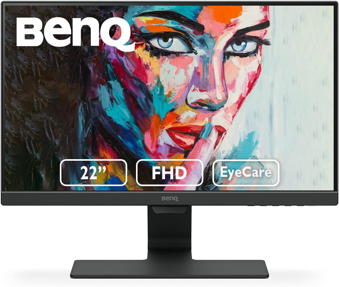 Benq GW2265HM 21.5" HD VA Brightness Black Display for PC LED Display - Monitor (54.6 cm (21.5"), 250 cd/m2, 1920 x 1080 Pixels, 6ms, LED, HD)
