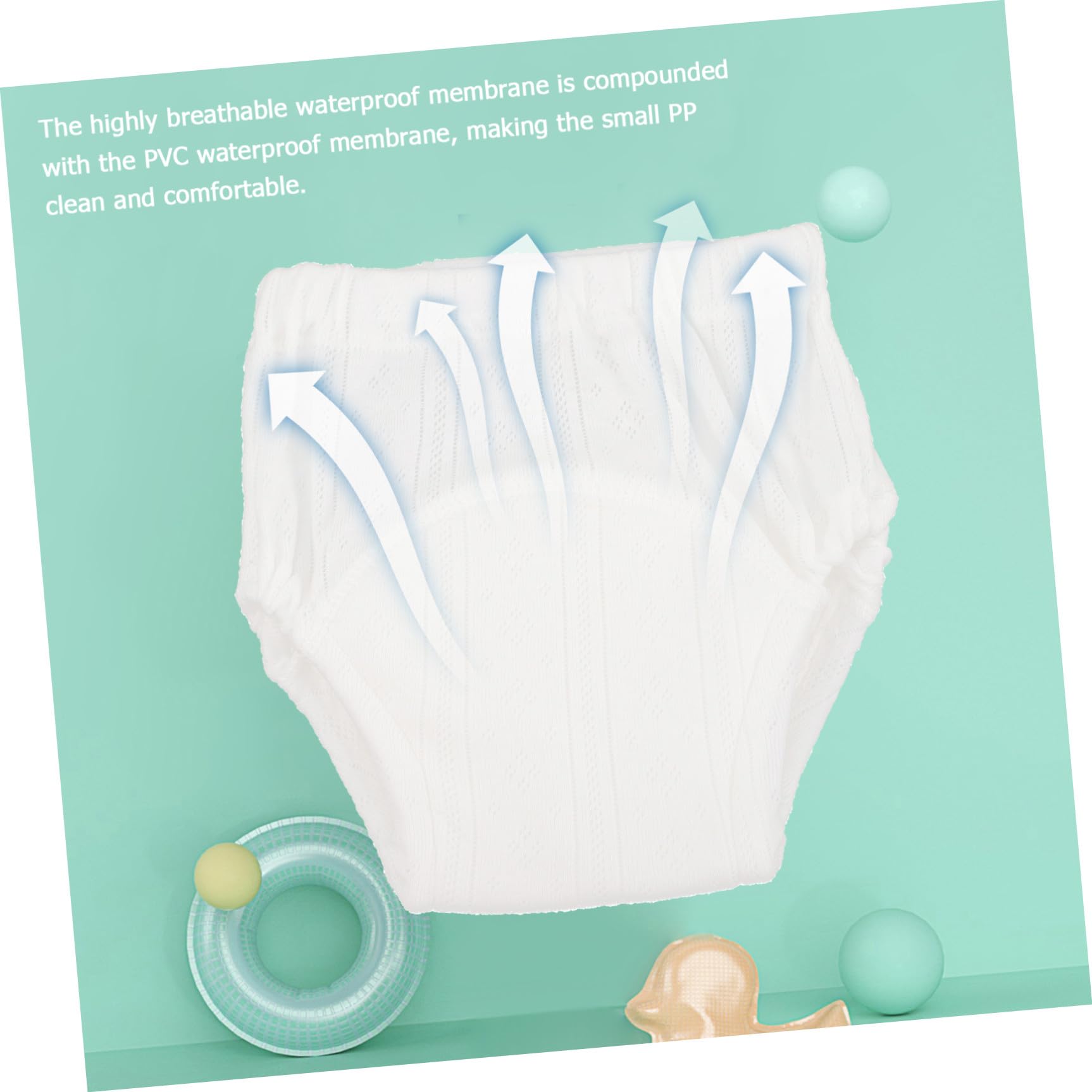 Pantalones de Entrenamiento Cómodos para Bebés 5 Piezas de Algodón Blanco Lavables para Aprendizaje y Control de Orina para Bebés de 9-11 Kg