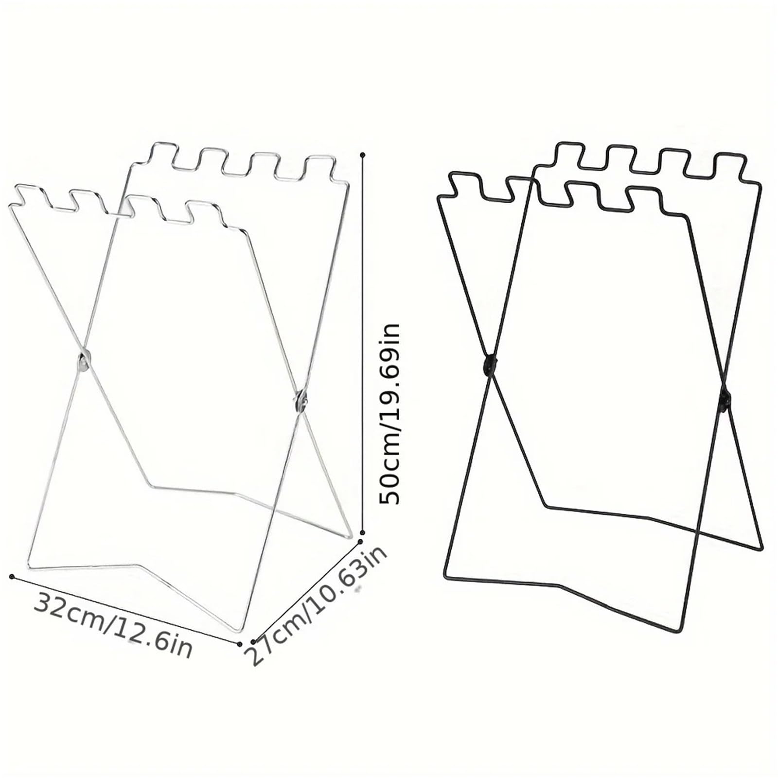 Estante for Bolsas de Basura, Soporte portátil for Bolsa, Marco Alambre Plegable for Camping, Picnics, Uso Cocina para Bolsas(Black)