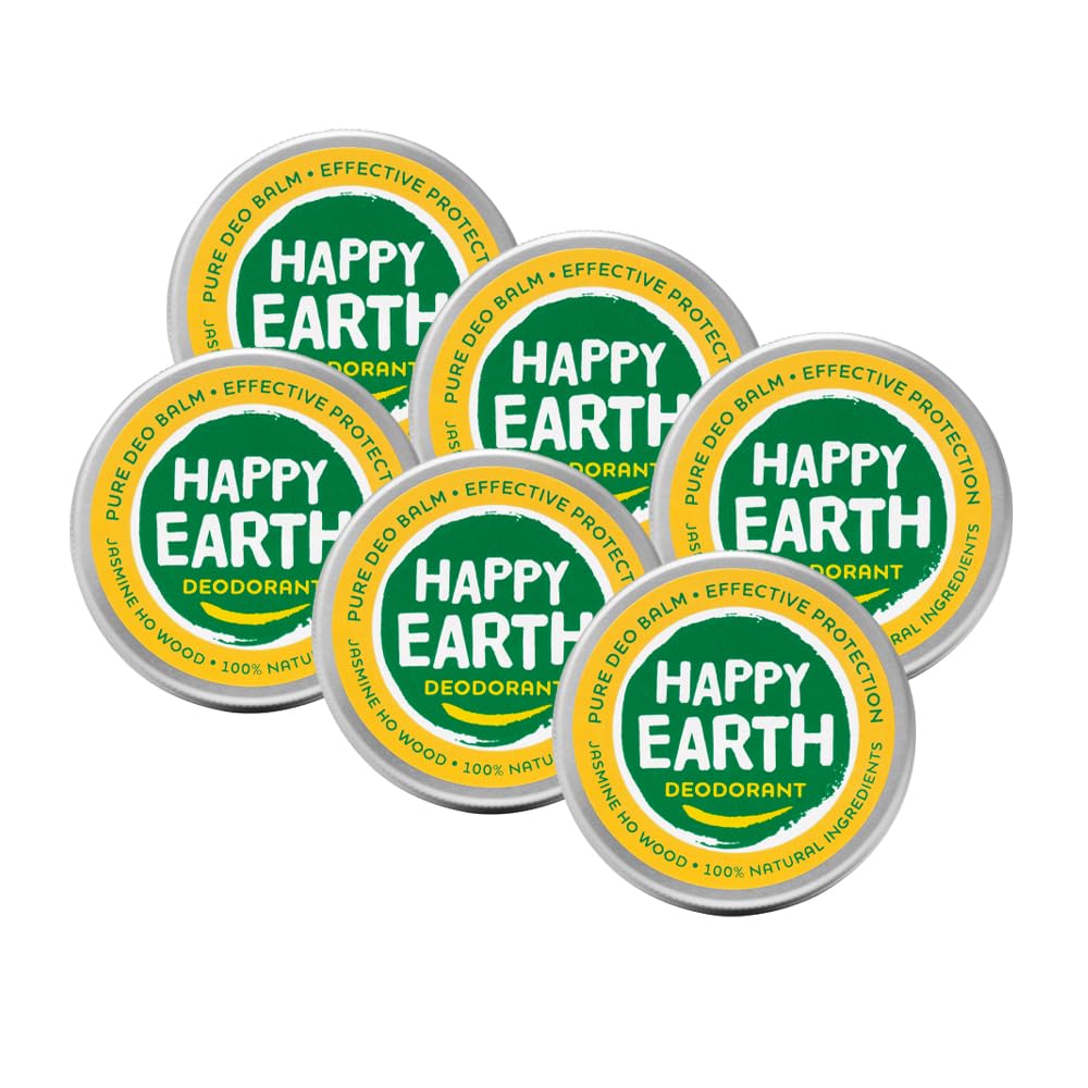 Happy Earth Deodorant Cream – For Women and Men – Deo Cream – 100% Pure Natural & Vegan Ingredients – Jasmine Ho Wood – 45 g