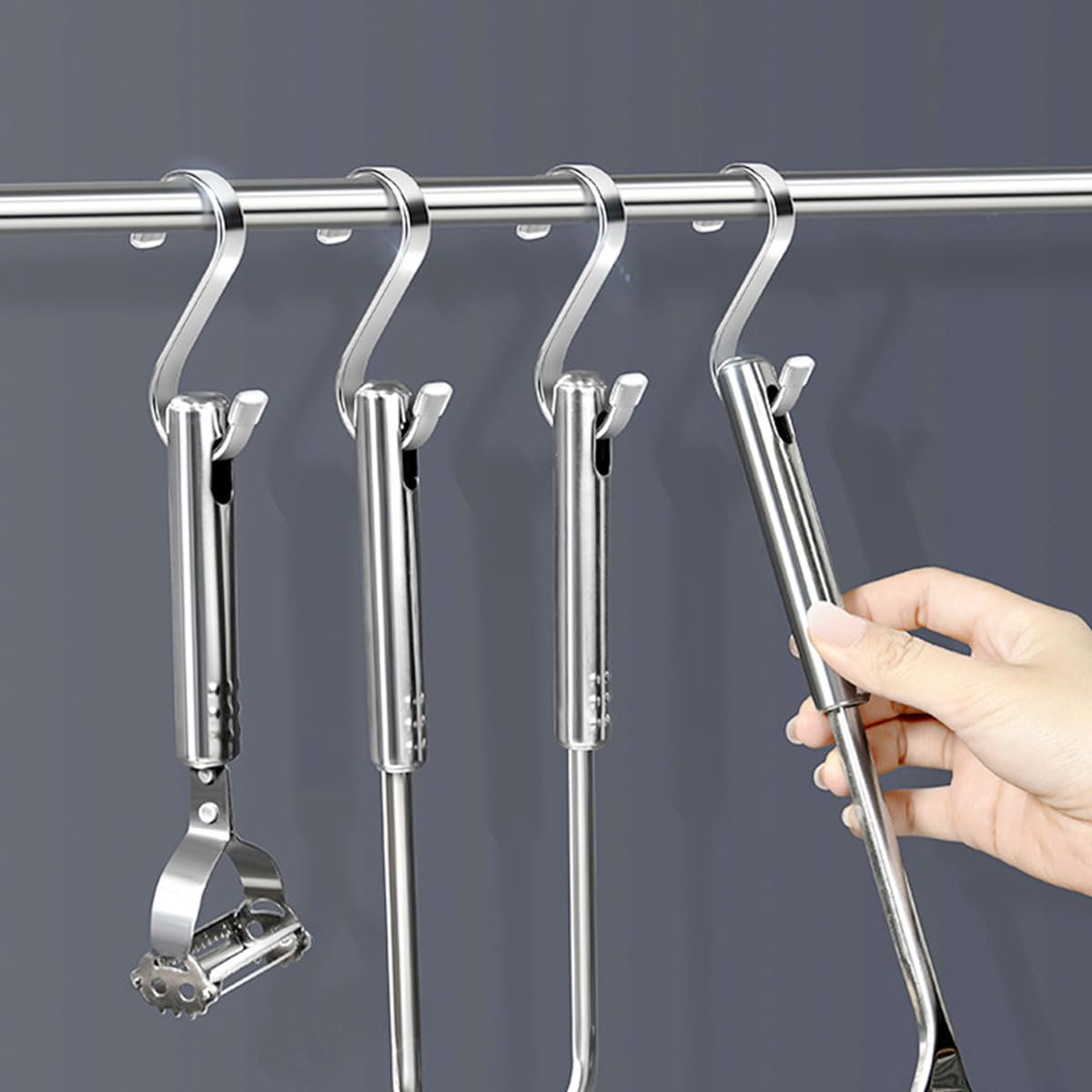 Ganci A S In Acciaio Inox - Confezione Da 10 Pezzi, Resistenti, Per Cucina, Garage, Officina - Foto 10