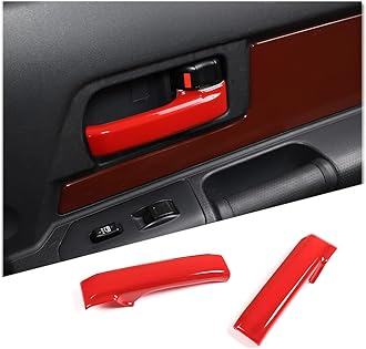 Compatible with Toyota FJ Cruiser 2007-2021 Car Inner Door Handle Cover, ABS Interior Door Grab Handle Protector Trim Cover Protection Accessories, 2PCS (Red)
